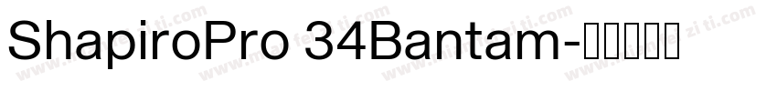 ShapiroPro 34Bantam字体转换